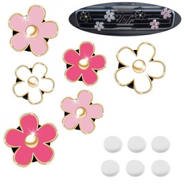 Daisy Cute Car Decoration Flower Vent Clip - Air Conditioning Outlet Clip - Colorful Car Accessory Set, SCENTED-Mixed