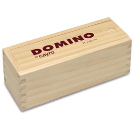 Cayro Dominoes - Ages 6+ - Traditional Wooden Box with Sliding Lid - Classic Board Game - Ideal for Children and Adults - Ideal for 2 to 4 Players