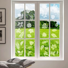 26 Pcs Leaf Window Decals, Anti-Collision Window Stickers for Birds, Leaf Shapes Stickers Windows Strike Prevention Stickers, Anti-Collision Window Clings to Prevent Bird Strikes