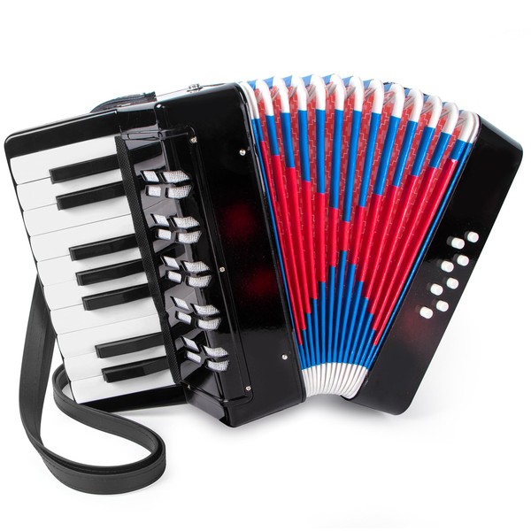 Accordion, 17 Keys Piano Accordion for Kids Students 8 Bass