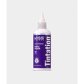 Red by Kiss Tintation Semi-Permanent Hair Color, Aloe Vera Water Based, Argan Oil, Olive Oil, Collagen & Keratin, Long-Lasting Color Dye (Purple Passion, 5 Fl Oz)