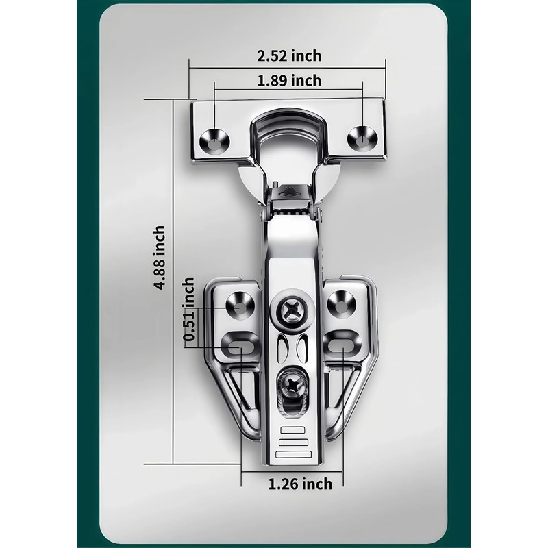 Full Overlay Soft Close Cabinet Hinges(4 Packs)–FOGZUVR 105°Cabinet Door Hinges