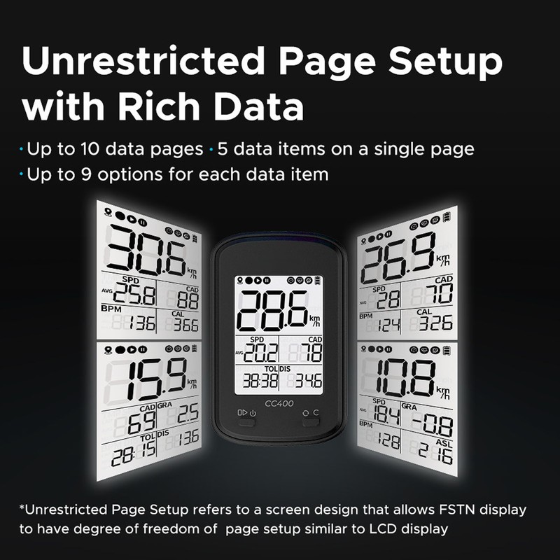 CC400 GPS Bike Computer Wireless Waterproof Bicycle Speedometer Odometer Cycling