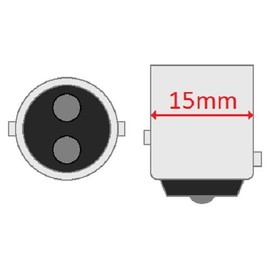 CEC Industries #2057LL Long Life Bulbs, 12.8/14 V, 26.88/6.72 W, BAY15d Base, S-8 shape (Box of 10)