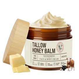 Body Moisturiser & Face Cream with Natural Beef Tallow,Beef Tallow Honey Blam for Face & Body Care,Smooth Skin,Deep Hydration & Nourishment,Day Cream for All Skin Types,57g