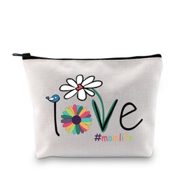 JXGZSO Mom Life Cosmetic Bag Mama Makeup Purse Mom Inspirational Gifts Mother Birthday Gift from Daughter Son