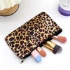 BAUIOREAD 2 Piece Leopard Print Makeup Bag,Small Makeup Bag for