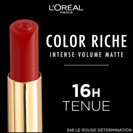 L'Oréal Paris Set mit 3 Lippenstiften – matt und auffüllend – Color Riche – Farbtöne: Nude Independent (640), Determinationsrot (346), Rose Activist (188)