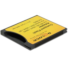 DeLOCK 62637 Compact Flash Adapter WiFi SD/SDHC/SDXC Memory Card For Isdio Black/Yellow