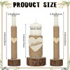 3 Pcs Rustic Unity Candles for Wedding Ceremony Set Mr