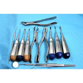 New German 12 PCS Dental Elevators and Dental EXTRACTING Forceps Dental Surgery