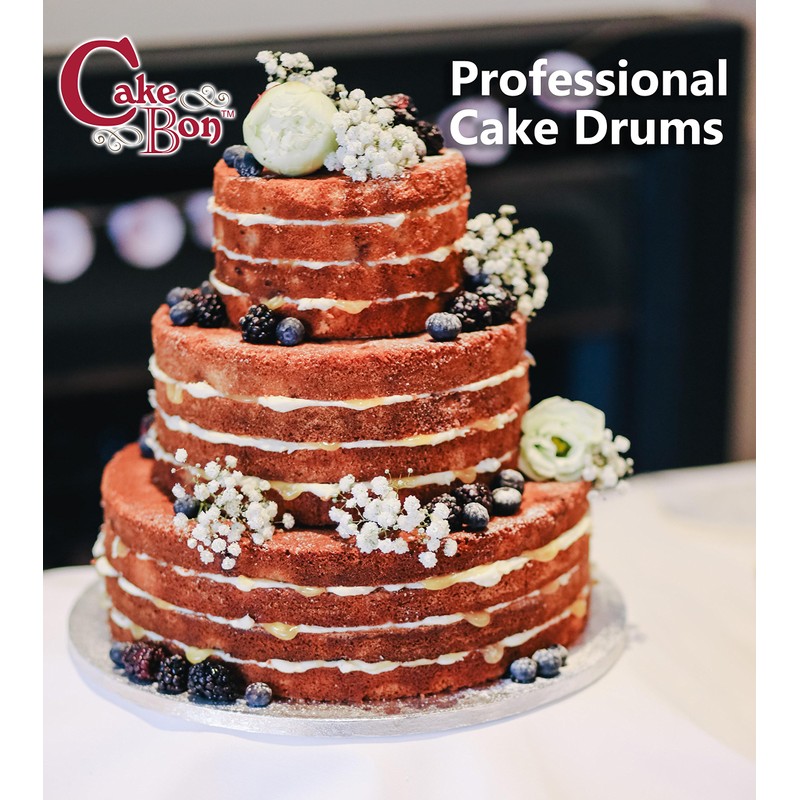Cakebon Cake Boards Square - Sturdy 1/2 Inch Thick Drums