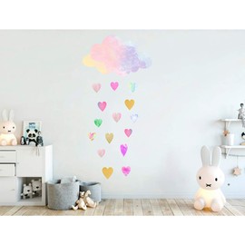 Easu Rainbow Wall Decal Girls Bedroom Decor (Heart)