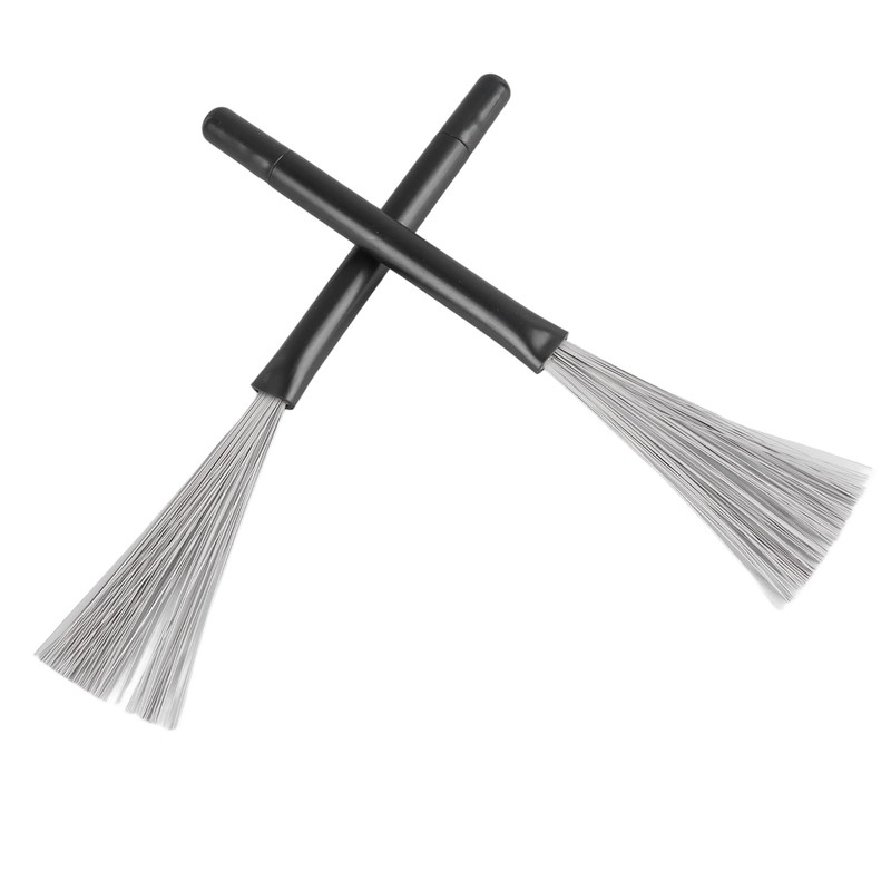 Telescopic Drum Sticks, Comfortable Grip 2PCS Lightweight Wire Drum Brush
