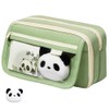 MEZHEN Panda Pencil Case Large Pencil Case Multilayer Pencil Case