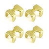 QWORK Metal Rope Clips, 4 Pack Solid Brass Heavy Duty