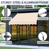 VINGLI Manual Retractable Awnings for Patio, 78"x118" Patio Awning Window