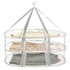 3-Tier Folding Mesh Clothes Drying Rack, Hanging Sweater Dryer for