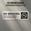 Silvivao No Smoking Signs for Business, No Vaping Signs, 9