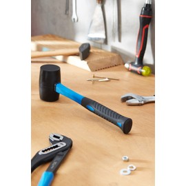 BGS 1960 Rubber Panel Mallet with Fibreglass Shaft, Black/Blue, 250 g