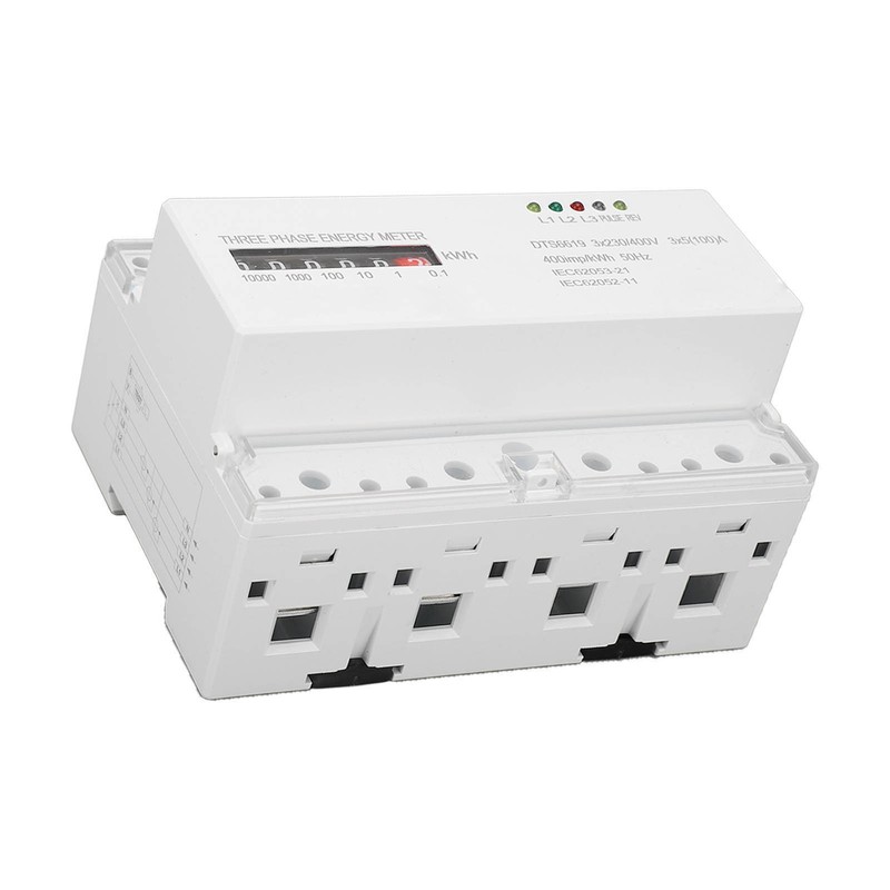 Electric Meter Din Rail 3 Phase 4 Wire KWh Energy