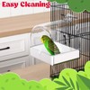 Honeydak 3 Pieces Clear Bird Bath for Cage Parakeet Bird
