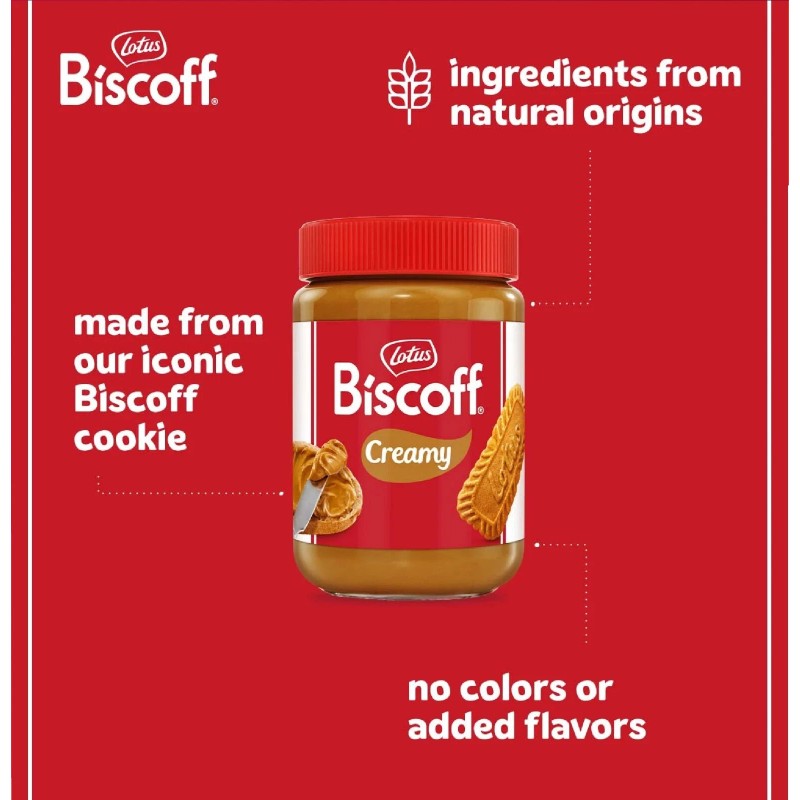Lotus Biscoff Creamy Cookie Butter, 14.1 oz.