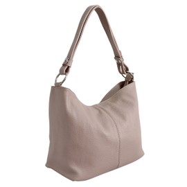 AMBRA Moda Women's Leather Handbag/Shoulder Bag/Cross-Body Hobo Bag, GL005 - dark blue, size: m