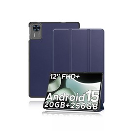 Case for DOOGEE T36 Tablets 12 inch, yystao Slim Stand Tri-Fold Hard Protective Case Cover Compatible with DOOGEE Tablet T36, Shockproof & Dustproof, Blue