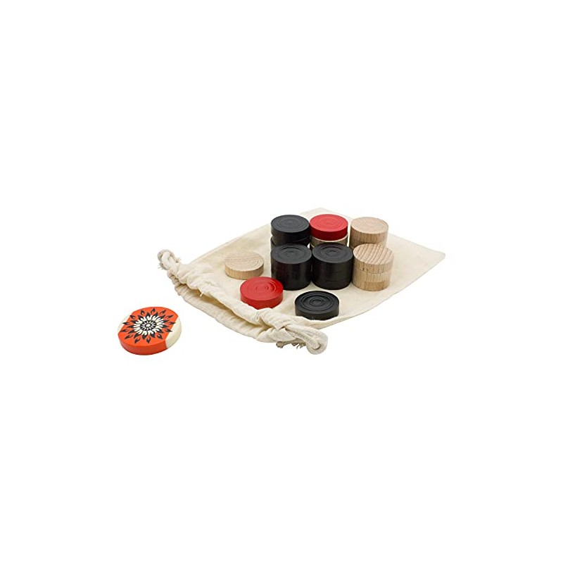GICO Carrom Stones Complete Set, MB Tournament Extra Class -