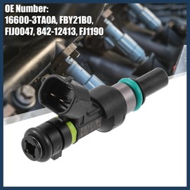 INFINAUTO Fuel Injector, for Nissan Altima 2.5L 3.5L CVT Base S SV SL 2013-2015 for Nissan Rogue 2.5L CVT S SV SL 2014-2015 No.16600-3TA0A Metal Black, 4pcs