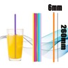 100 Pcs Colorful Plastic Long Disposable Drinking Straws.(0.23''diameter and 10.24"long)