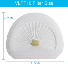 Laukowind VLPF10 Filter for Black + Decker Dustbuster Cordless Handheld Vacuum HLVA320J26 HLVA325J10 HLVA315J22 Replacement Filter, Compatible HLVA315J HLVA320J HLVA325BP07 Part N575266 N600601,6 Pack