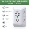 QINLIANF 5 Outlet Extender Surge Protector Multi Plug Wall Adapter