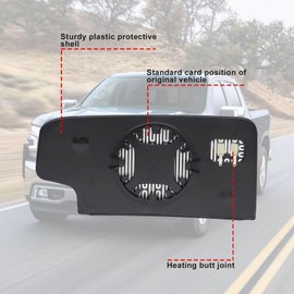 ATUOTPO Driver Left Side Mirror Heated Lower Tow Mirror Glass 23444114, Fit for Chevy Silverado 1500 2500 HD 3500 HD 2015-2019, Fit for GMC Sierra 1500 2500 HD 3500 HD 2015-2018