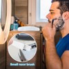 Pack of 2 Transparent Waterproof Shaving Case and 2 Brushes,