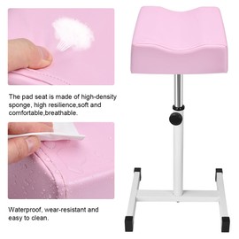 FLOLXNB Pedicure Manicure Footrest, Foot Massage Manicure Nail Beauty Stool Stand, Adjustable Height Footstool for Home Beauty Salon Spa Tattoo (Pink)