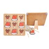 Woobli Christmas Wooden Tic Tac Toe Game & Decor Set