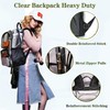 GiMiUiTo Clear Backpack Heavy Duty,17'' Transparent Bag See Through Backpack