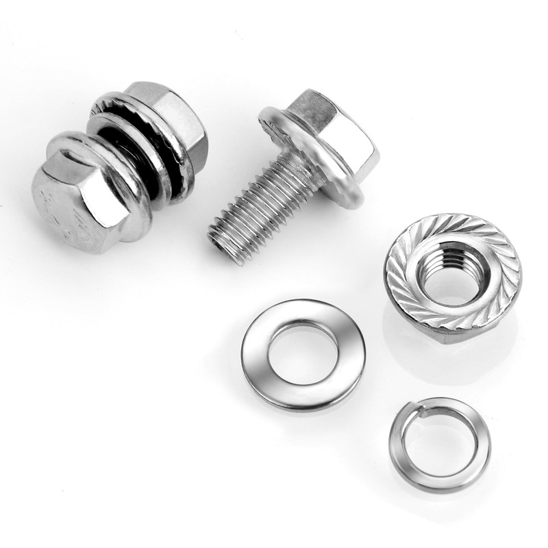 M6x1.0 Bolt (10 Sets) M6 x 12mm Flanged Hex Head