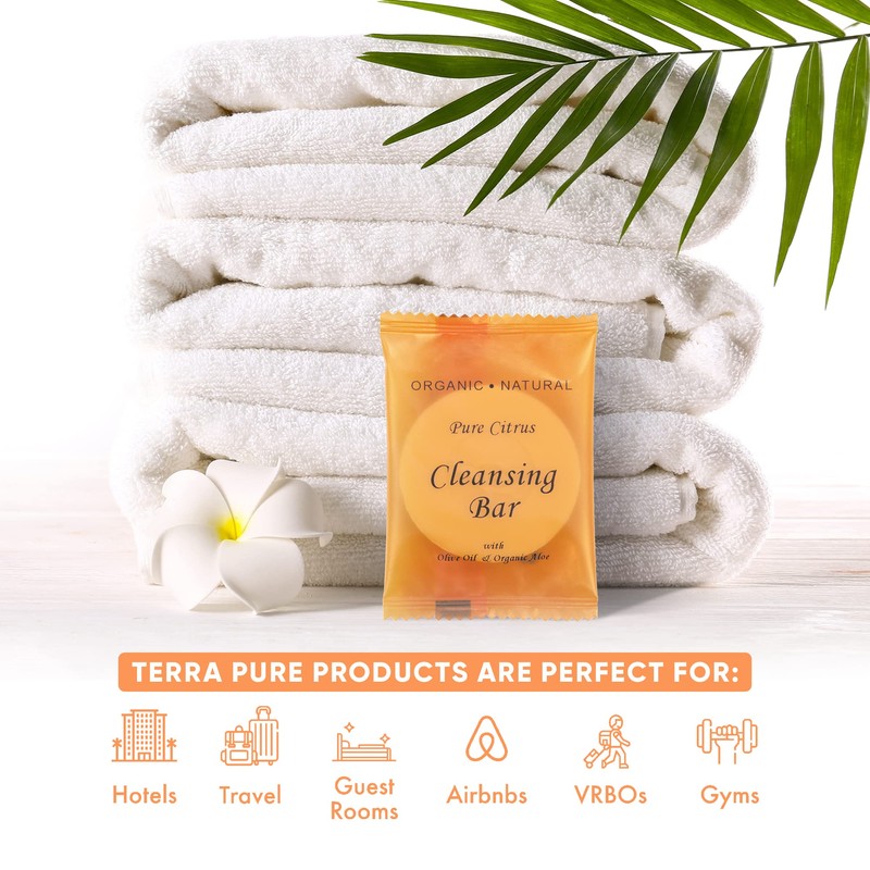 Terra Pure Wild Citrus Cleansing Bar, Travel Size Hotel, 1