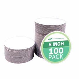 Southern Champion Tray Bright White Cake Circle (100 Pack), 8 Inch Diameter, Single Wall, C Flute, Corrugated, Cakes, Pies, Pizzas, Recyclable, 11209