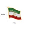 6/Pcs Iran Flag Pins Bulk - Metal Iranian Lapel Pin