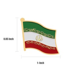 6/Pcs Iran Flag Pins Bulk - Metal Iranian Lapel Pin Brooch Badge Souvenir