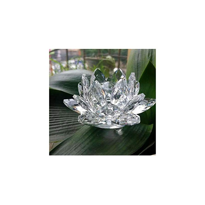 MSZSA CRYSTAL LOTUS FLOWER ORNAMENT LARGE CRYSTOCRAFT HOME DECOR FREE