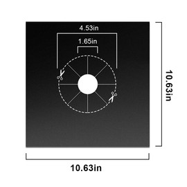0.3mm Stove Burner Covers Black, 10 Pack Nonstick Gas Range Protectors Liners, Stove Burner Liner Cover 10.6 inch X 10.6 inch, Stovetop Covers Double, Cuttable, Heat Resistant, Reusable