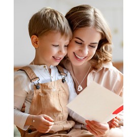 VU100 Mother Son Bracelet Necklace Set Mom Son Gifts Birthday Mommy and Me Matching Dinosaur