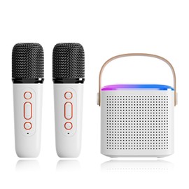 Karaoke Machine, Portable Bluetooth Speaker with Microphones for Adults and Teens with Lights, Karaoke Microphone for Phones, Tablet, PC (3)