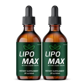 Lipo Max Liquid Supplement, All Natural Max Strength, LipoMax Drops  (2 Pack)