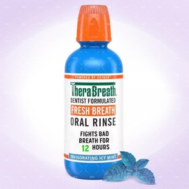 TheraBreath Fresh Breath Mouthwash - Icy Mint Oral - Size: 33.8 fl oz